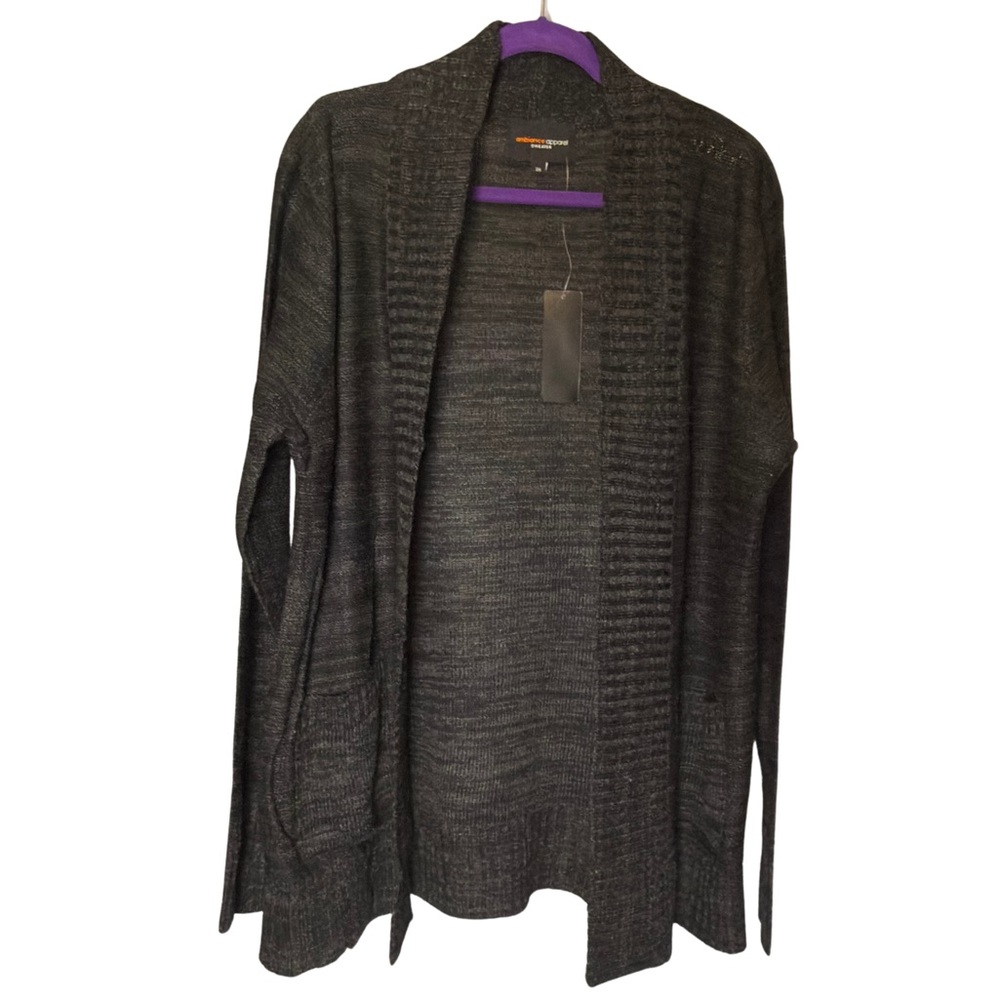 Ambiance Dark Gray Women's Cardigan (0344)